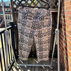 Eloquii Snake Print Plus Crop Jeans 18